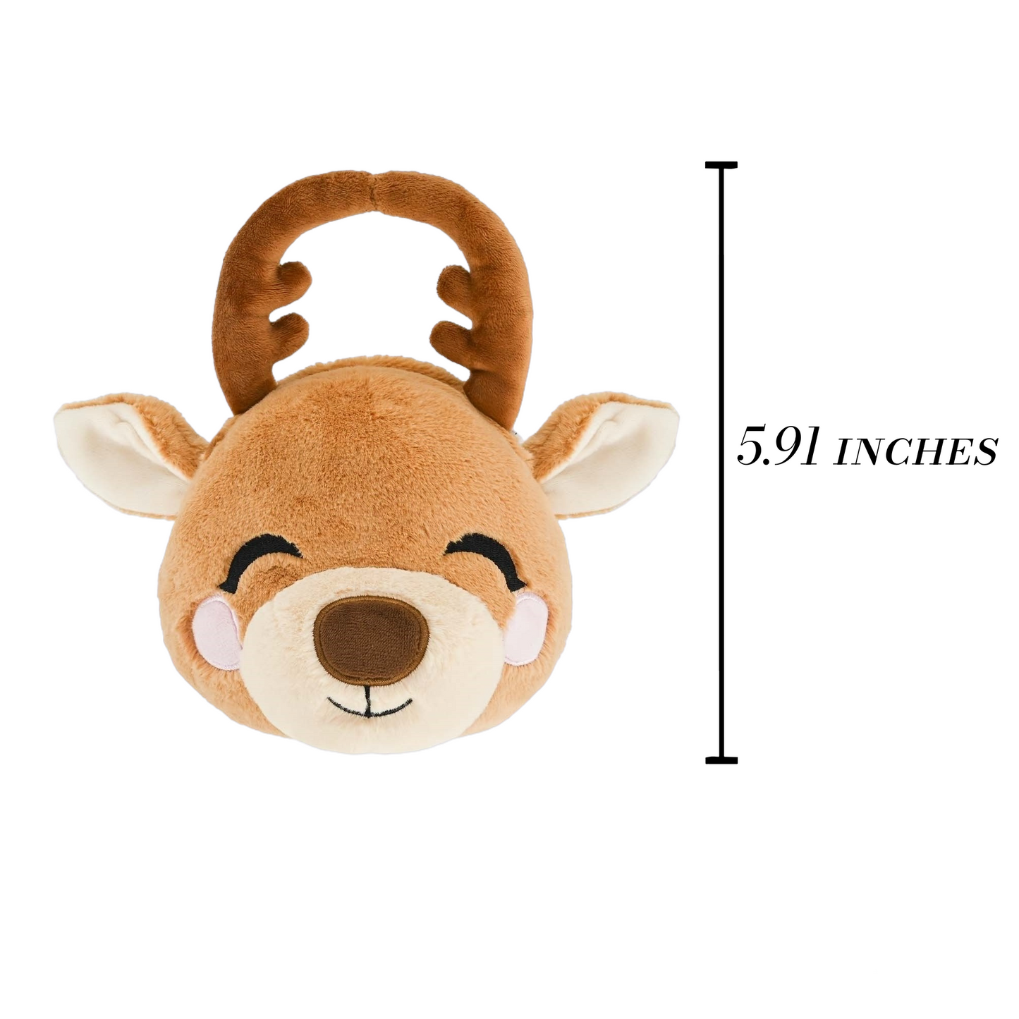 GaoPengToy | Cute Reindeer Multi-Purpose Plush Bag | Dual Opening No Drop Design | Portable Pet Waste Dispenser & Daily Pouch