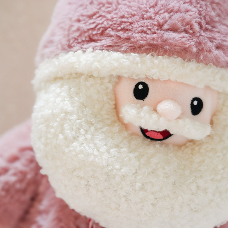 GaoPengToy | Pink Santa Claus Plush Toy | 25cm Stuffed Santa with Removable Hat & Backpack
