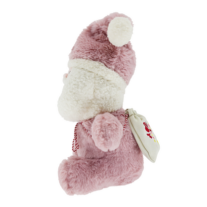 GaoPengToy | Pink Santa Claus Plush Toy | 25cm Stuffed Santa with Removable Hat & Backpack