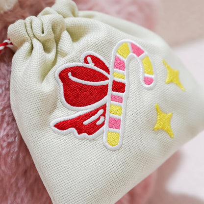 GaoPengToy | Pink Santa Claus Plush Toy | 25cm Stuffed Santa with Removable Hat & Backpack