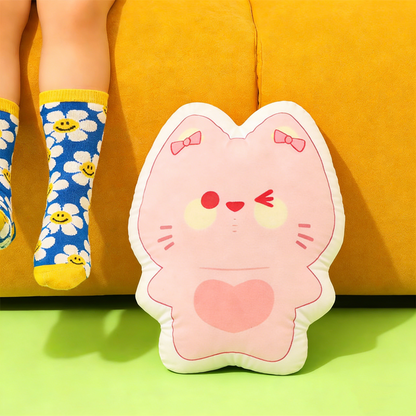 GaoPengToy | 15.4" Nami Cat Couple Plush Pillows -  2pcs Sweet Dress-Up Stuffed Cushions, Home Decor & Romantic Gift