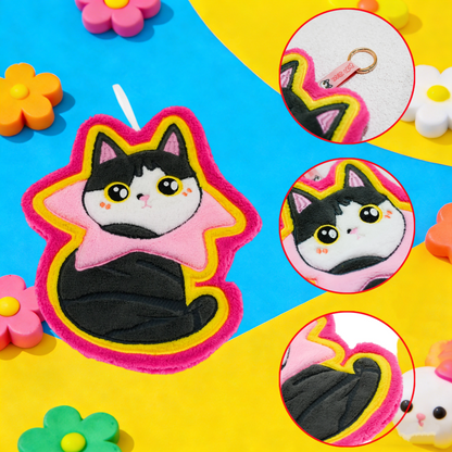 GaoPengToy | 9.84" Cat Hand Towel - Soft Absorbent Hanging Decorative Towel