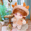 20cm  Cotton Doll Clothes Teddy Cherry Deer Vest Cap