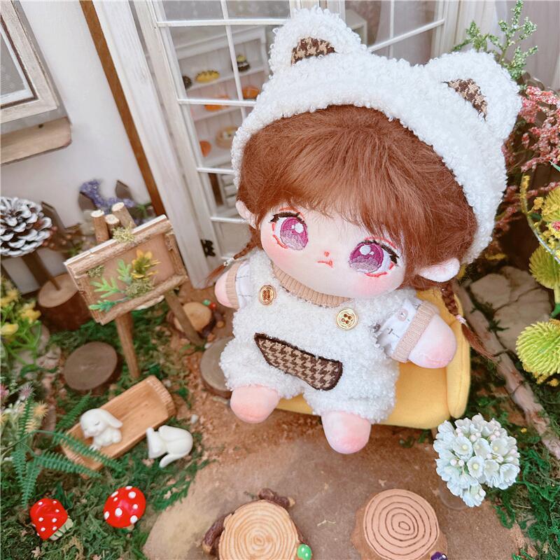5.9/7.8 Arrival idol Doll& Clothes & Accessoires Handmade Cute Bear  Hooded Cloak for 15cm 20cm Dolls KPOP Fans Collection 