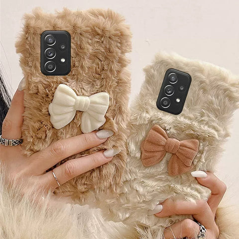 Plush Bow Case For IPhone