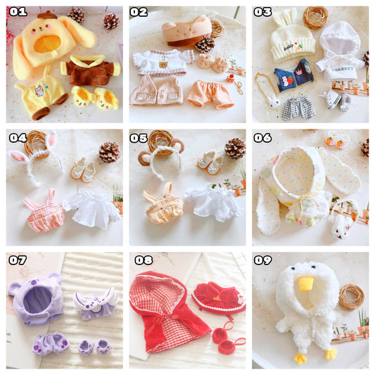 20CM Star Doll Clothes Sets Lovely Plush Dolls Accessories(9 types)