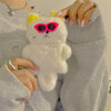 Wearing Sunglasses Plush Kitten&Piggy Case For Airpods 1/2/3