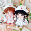 20cm Cotton Doll-Pink And Gray Nurse Dress Set