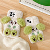 Furry&Cute Green Ears Plush Puppy Phone Case For IPhone