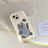 Cute And Furry Plush Cat Embroidery Case For IPhone