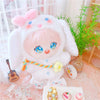 20cm Cotton Doll Clothes White Dog Replacement Onesie