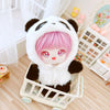 20cm Cotton Doll-Cute Panda Onesie Black & White Set