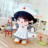 20cm Cotton Doll-Pink And Gray Nurse Dress Set