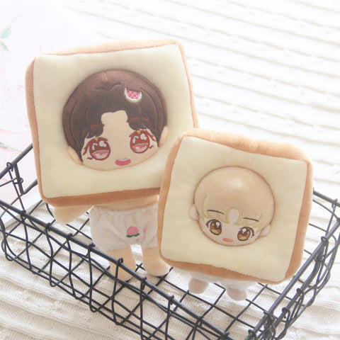In Stock Toast Head Cover For 20cm  And 15cm Kpop Idol Doll Head Cover